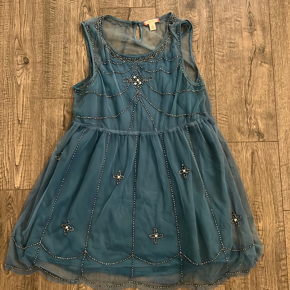 Girls blue sparkle dress